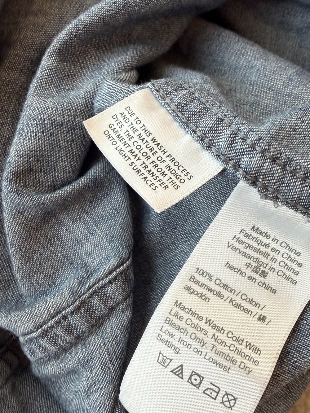 J. Crew Classic Slim Denim Pearl Button-Up Cotton Shirt in Faded Blue - Picture 6 of 6